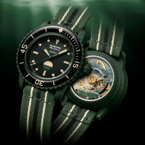 SWATCH BLANCPAIN SCUBA FIFTY FATHOMS GREEN ABYSS SO35G100 - Image 4