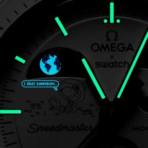 SWATCH X OMEGA MISSON TO EARTHPHASE MOONSHINE GOLD SO33W701L - Image 3