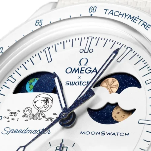 SWATCH X OMEGA MISSON TO EARTHPHASE MOONSHINE GOLD SO33W701L - Image 4