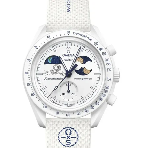 SWATCH X OMEGA MISSON TO EARTHPHASE MOONSHINE GOLD SO33W701L - Image 1