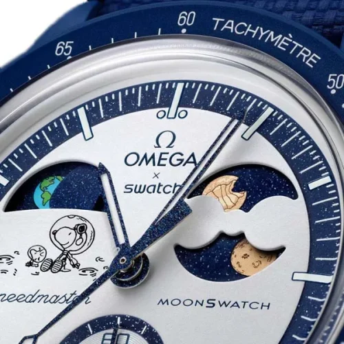 SWATCH X OMEGA MISSON TO EARTHPHASE MOONSHINE GOLD SO33N704L - Image 3